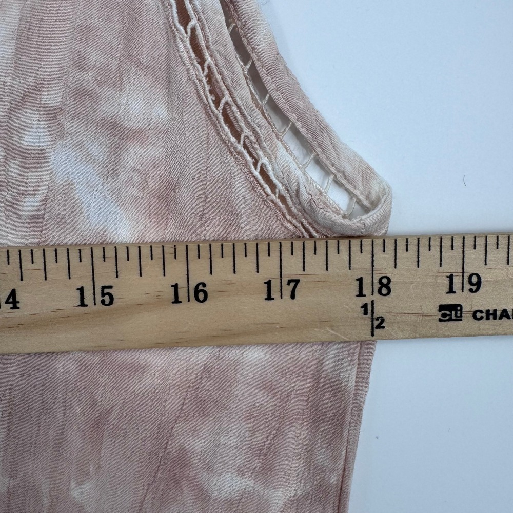 Tiare Hawaii Maxi Dress Womens OS Pink Tie Dye Crochet Tassel Boho Beach - Picture 9 of 13